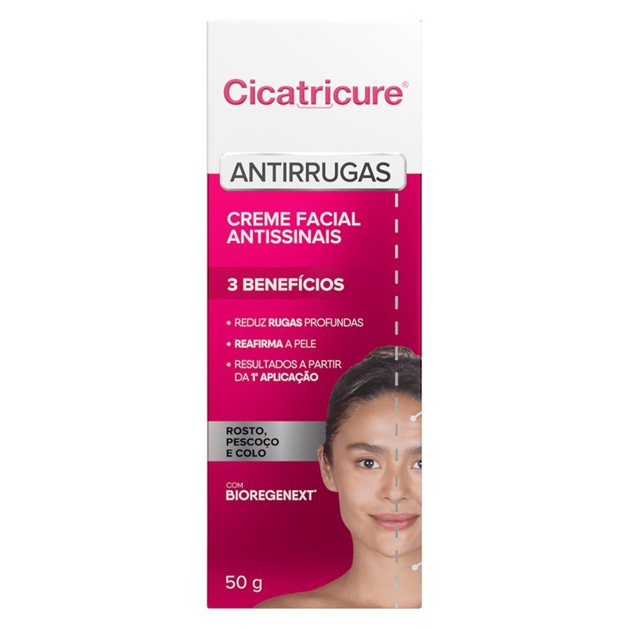 Creme Facial Cicatricure Antissinais Antirrugas 50g