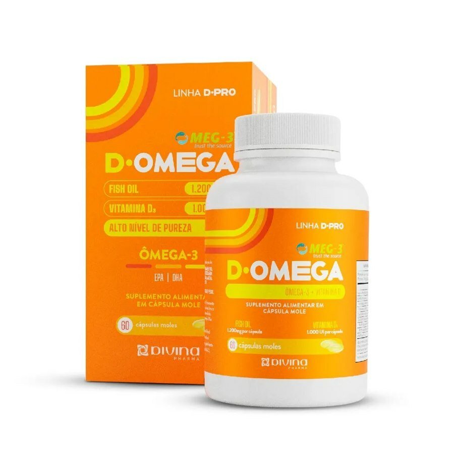 Ômega 3 + Vitamina D 1000ui - D-Ômega 1200mg 60 Cápsulas