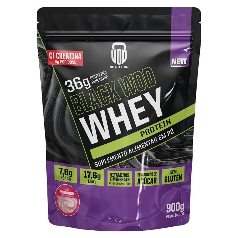 large-638586511828186876-827118.jpg Whey Protein Com Creatina Black Wod Morango 900g - Imagem 1