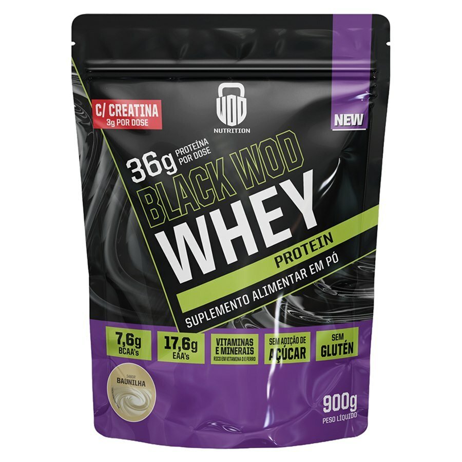 large-638586514384356214-827117.jpg Whey Protein Com Creatina Black Wod Baunilha 900g - Imagem 1