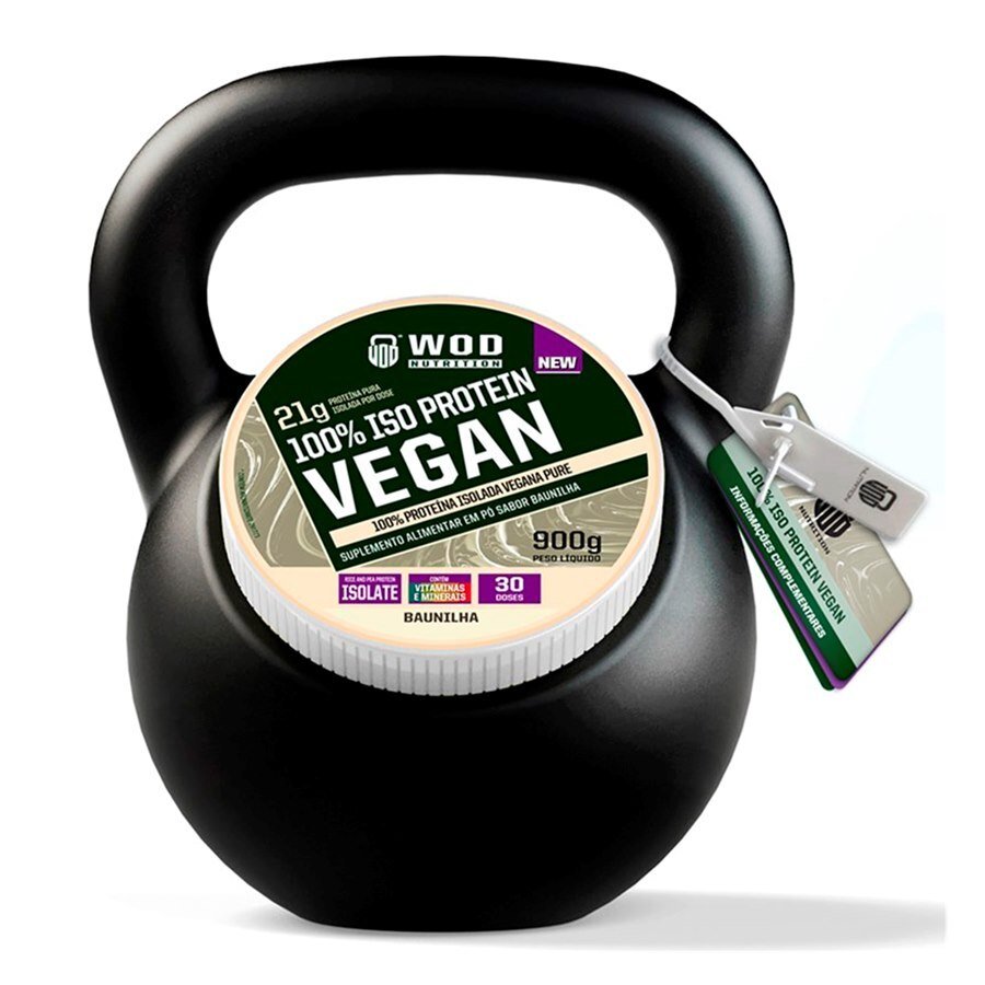 100% Protein Iso Vegan Wod Nutrition Baunilha 900g