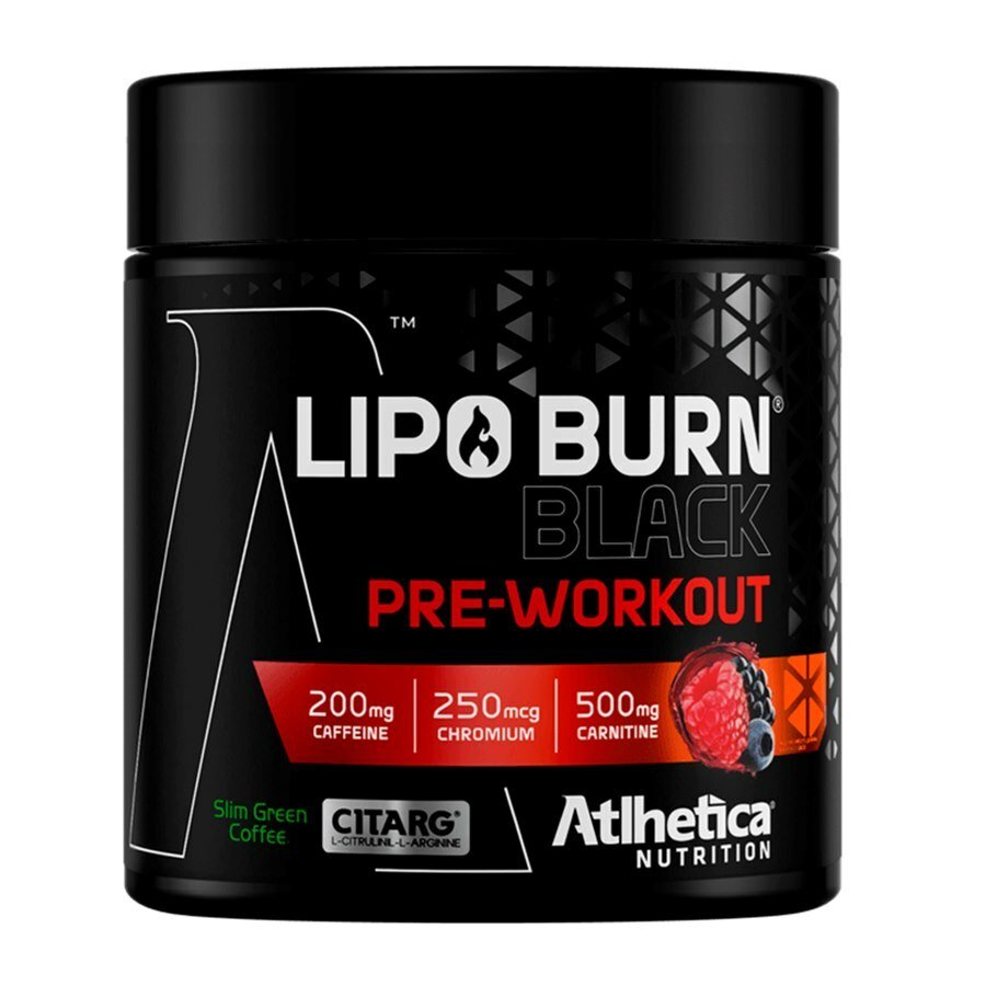 Lipo Burn Pré-Workout Sabor Frutas Vermelhas Atlhetica 200g