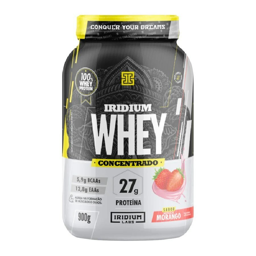 Whey Protein Concentrado Sabor Morango Iridium Labs 900g