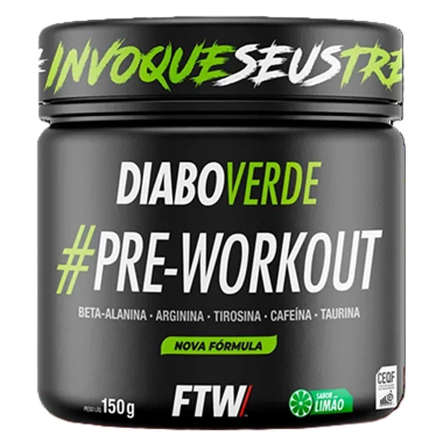 large-638778296484303855-829814.jpg Pré-Workout Diabo Verde Sabor Limão Fitoway 150g - Imagem 1