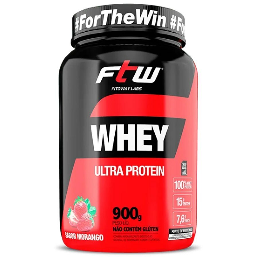 large-638778310237940166-829801.jpg Whey Ultra Protein Sabor Morango Fitoway Pote 900g - Imagem 1