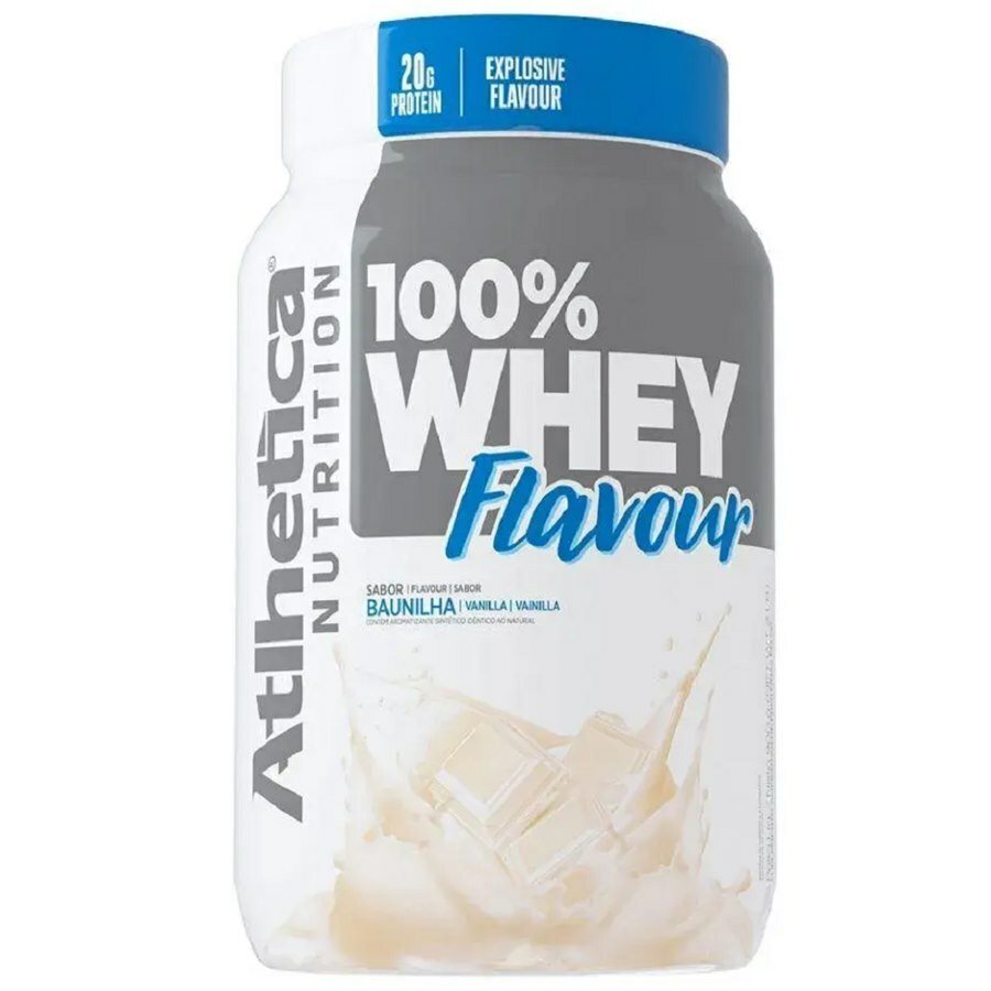 100% Whey Flavour Sabor Baunilha Atlhetica 900g - Validade Julho/2026