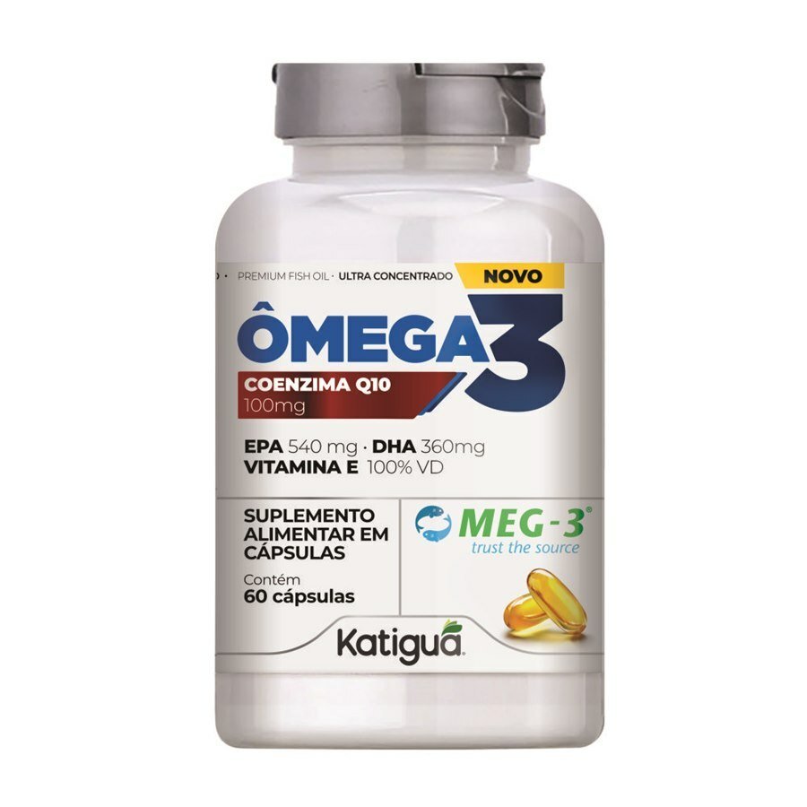 Ômega 3 Coenzima Q10 + Vitamina E Meg-3 Katiguá 60 Cápsulas