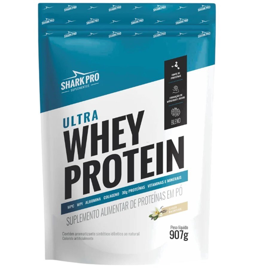 large-639120323399863827-833406.jpg Ultra Whey Protein Shark Pro Baunilha Refil 907g - Imagem 1
