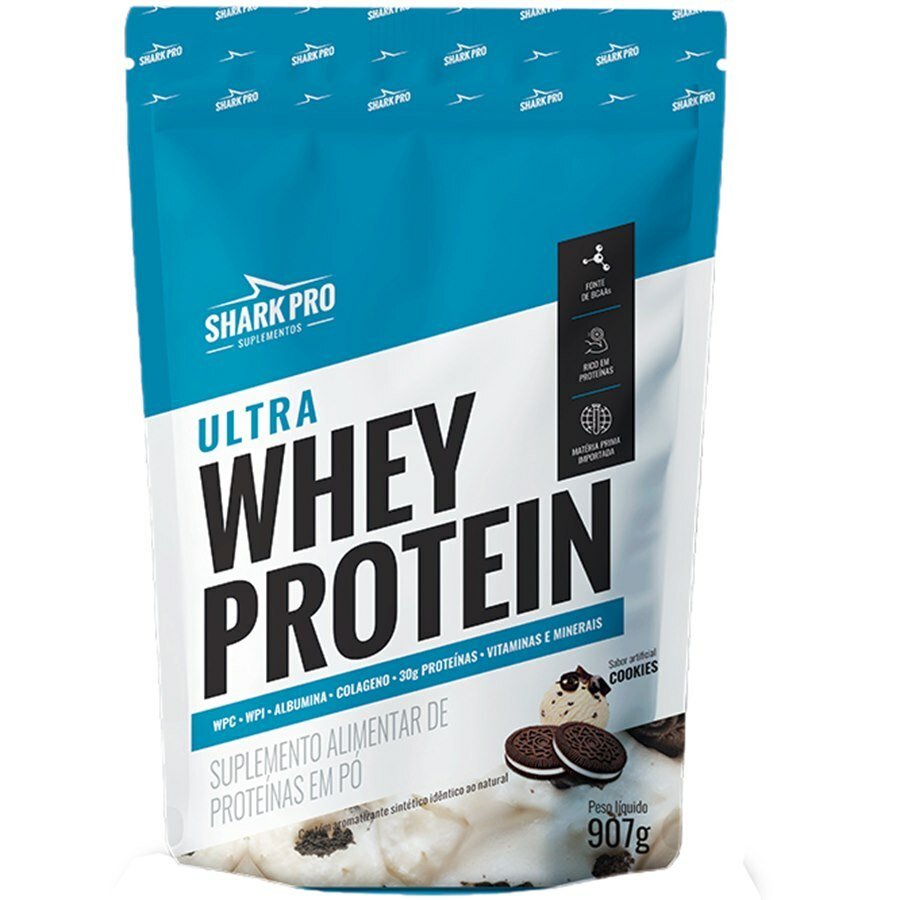 large-639120323918517527-833407.jpg Ultra Whey Protein Shark Pro Cookies Refil 907g - Imagem 1