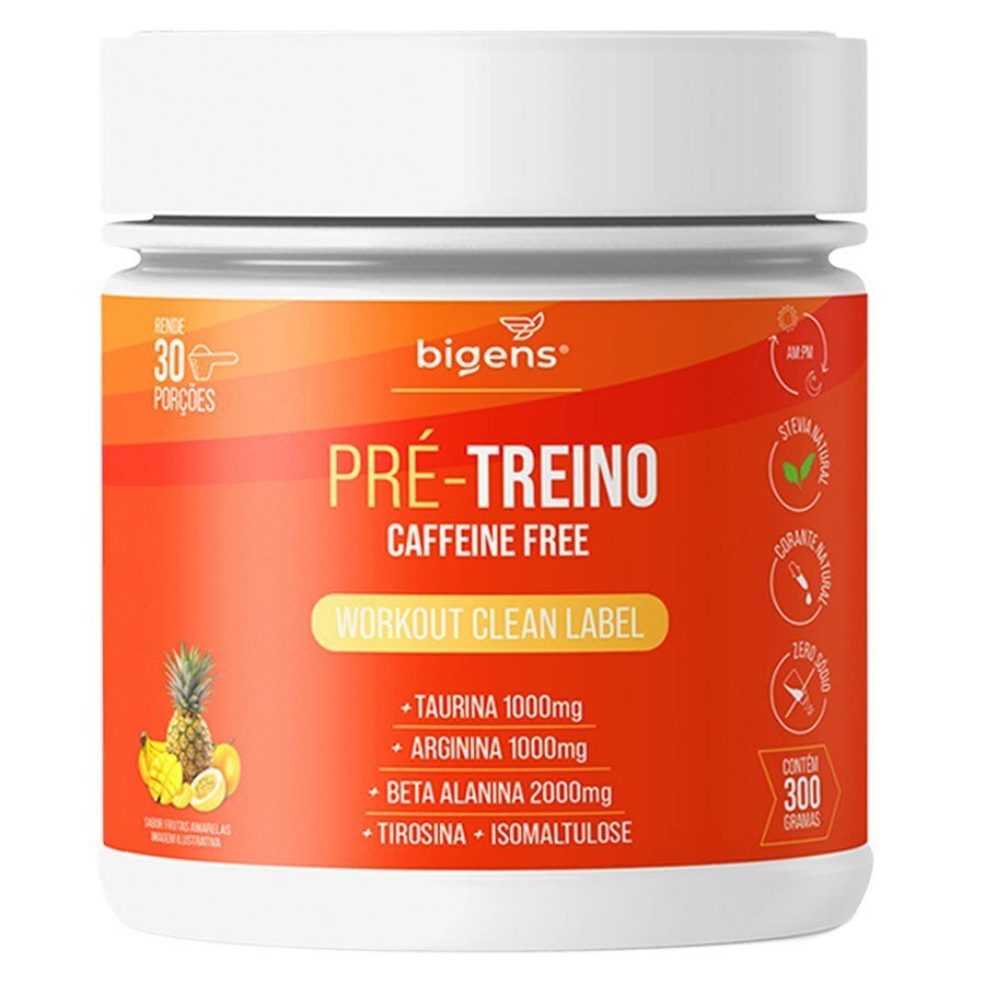 large-639159283738455325-834119.jpg Pré - Treino Caffeine Free Sabor Frutas Amarelas 300g - Imagem 1