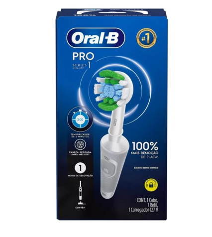 Captura de tela 2026-09-09 200113 Escova De Dente Elétrica Oral B Pro Seires + 1 Cabo + 1 Refil + 1 Carregador 127v - Imagem 1