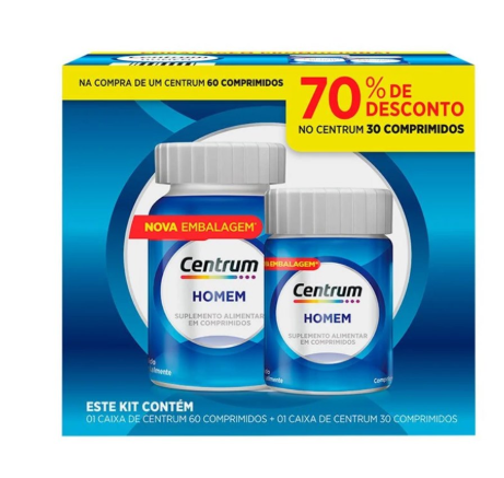 Captura de tela 2026-09-09 231928 Suplemento Alimentar Centrum Homem Kit 60 Comprimidos + 30 Comprimidos - Imagem 1