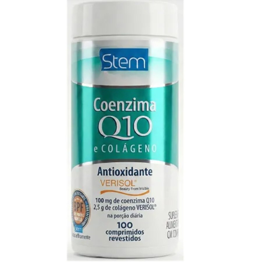large-639110859681929374-808267_4 Colágeno Hidrolisado 750mg + Coenzima Q10 Stem 100 Comprimidos - Imagem 1
