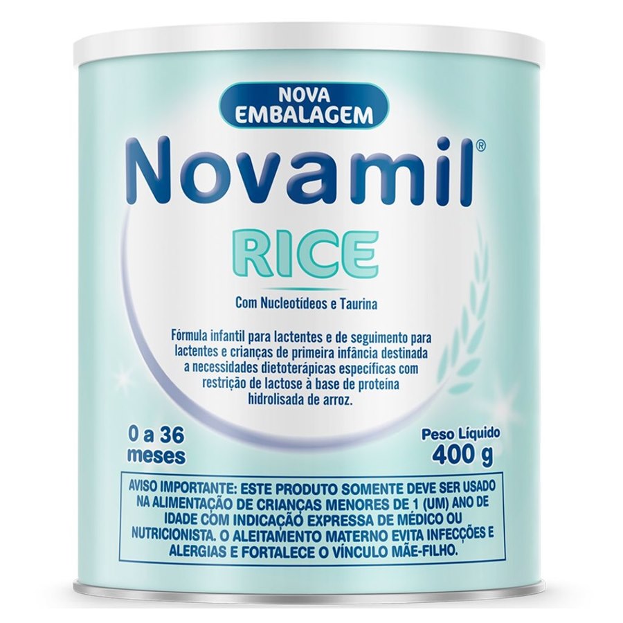 large-639196394981196379-808124_2 Fórmula Infantil Novamil Rice Sem Lactose 0 A 3 Anos 400g - Imagem 1